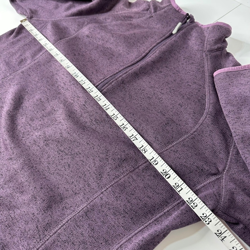 Eddie Bauer Fleece Pullover Heathered Purple Quarter Zip Jacket Gorpcore Sz 2XL - Picture 14 of 16
